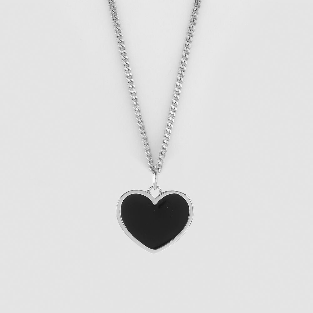 ★NONENON★ BLACK LOVE NEC SILVER925(DOODLE)