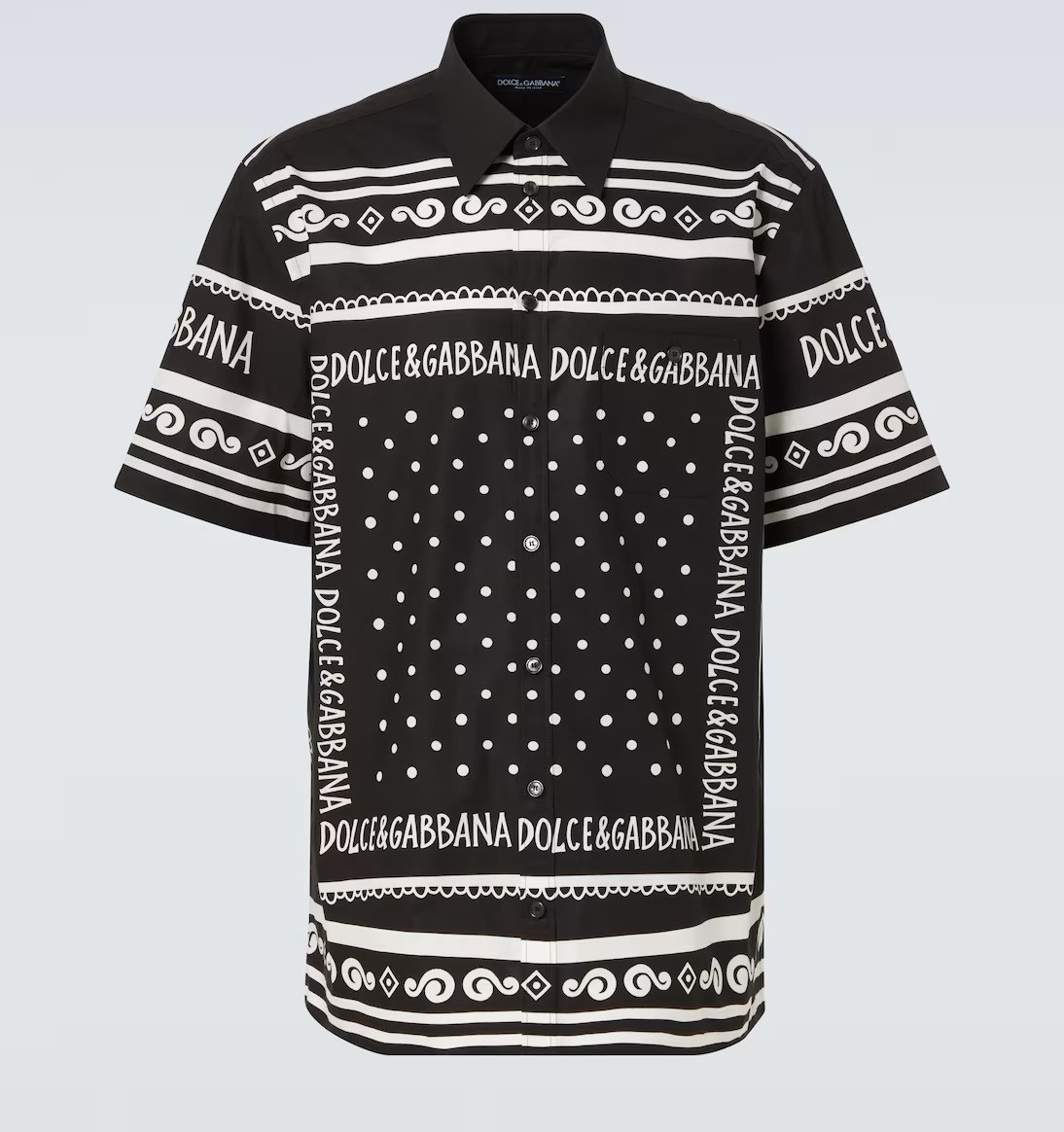 Dolce&Gabbana バンダナコットンシャツ