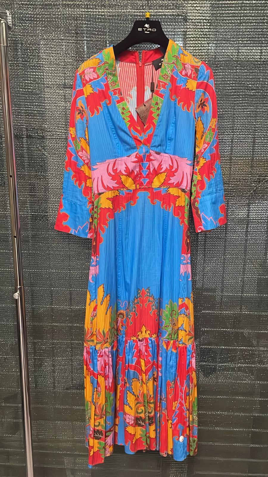 洗練されたデザイン【ETRO】プリント ドレス ワンピース 鮮やか