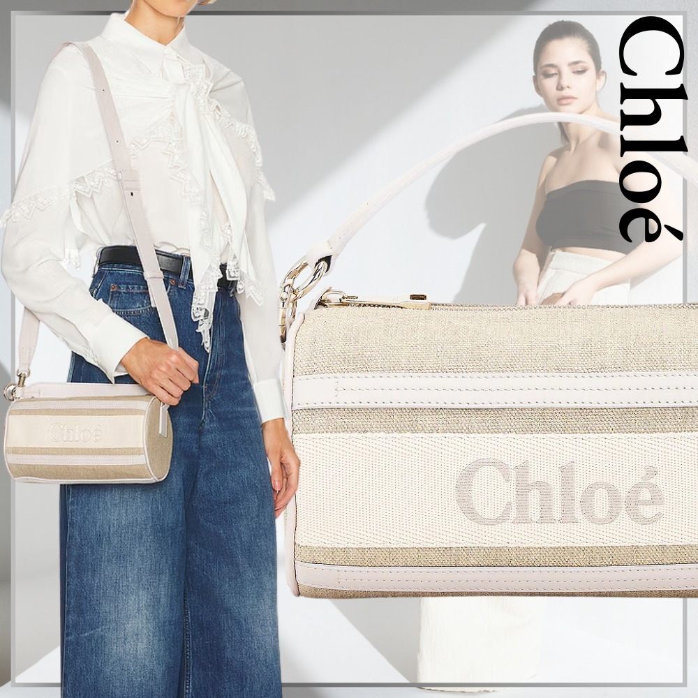 異素材の美しい融合!!【chloe】WOODY ショルダー バッグ 2way