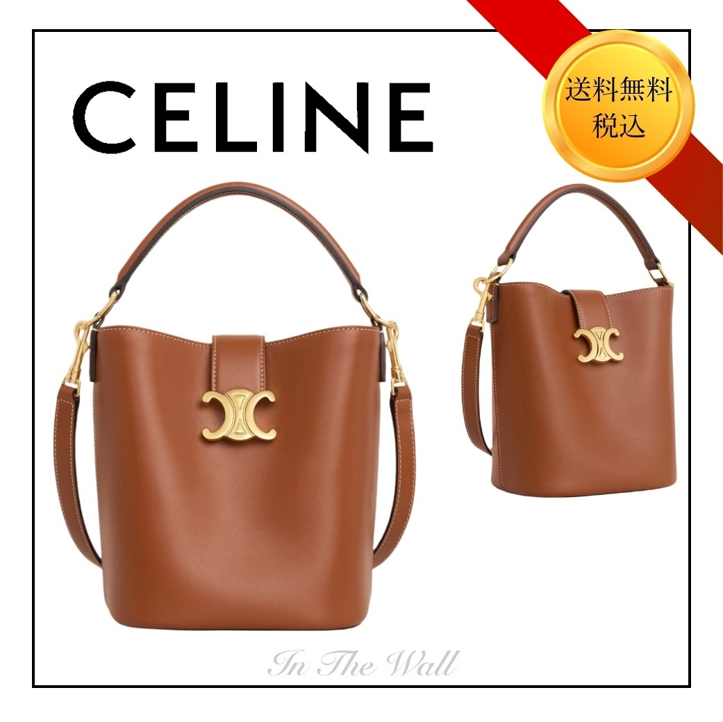 希少品★送料込【CELINE】スモール ルイーズ バック レザー タン