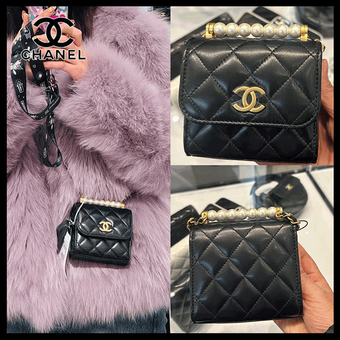 【大人気☆パールハンドルが可愛い☆】CHANEL チェーンクラッチ