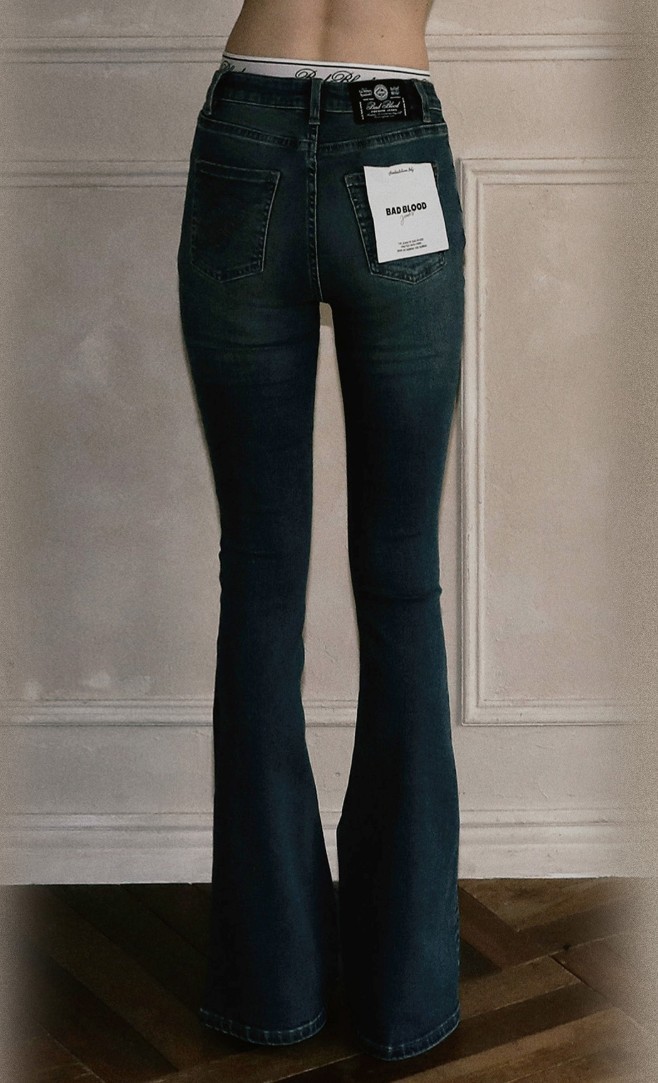 ☆BADBLOOD☆0119 Low Rise Bootcut Jeans パンツ 韓国発