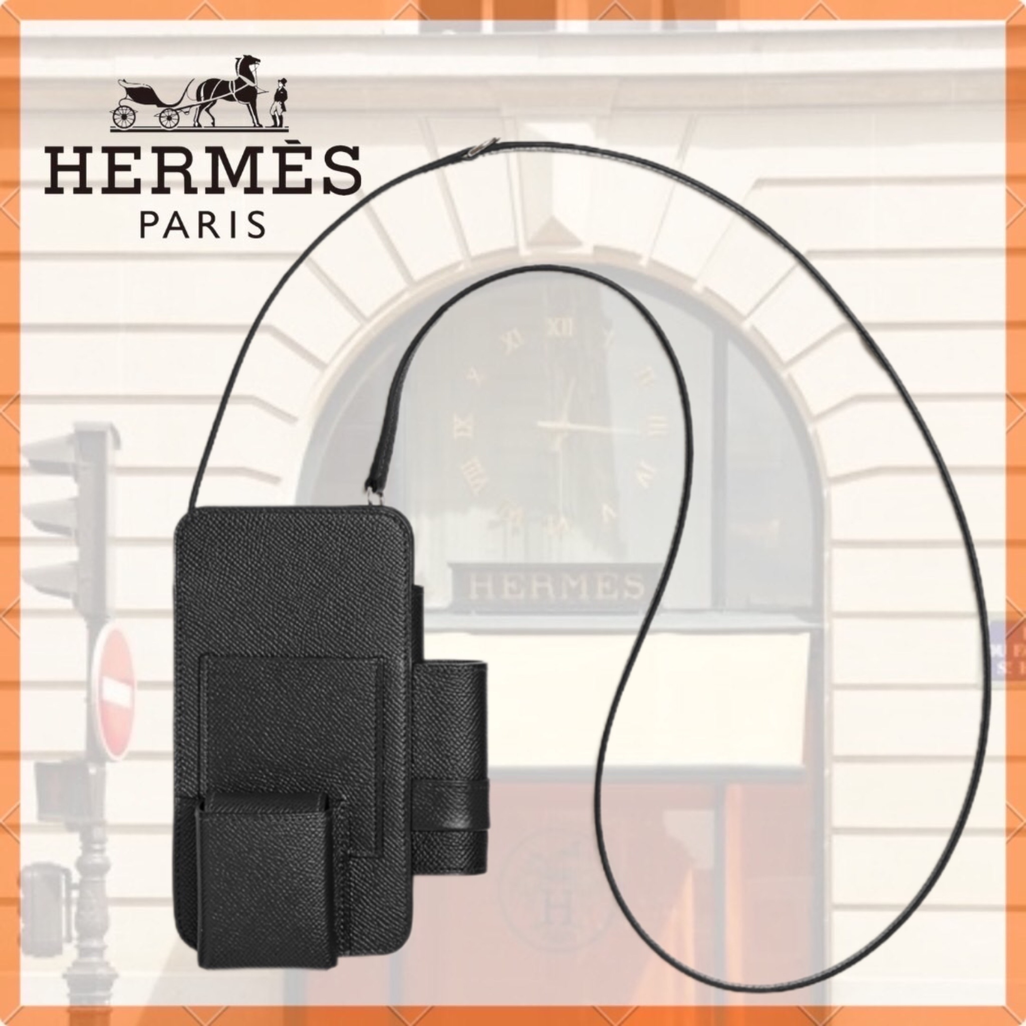 【実用的でお洒落♪】HERMES スマホショルダーケース