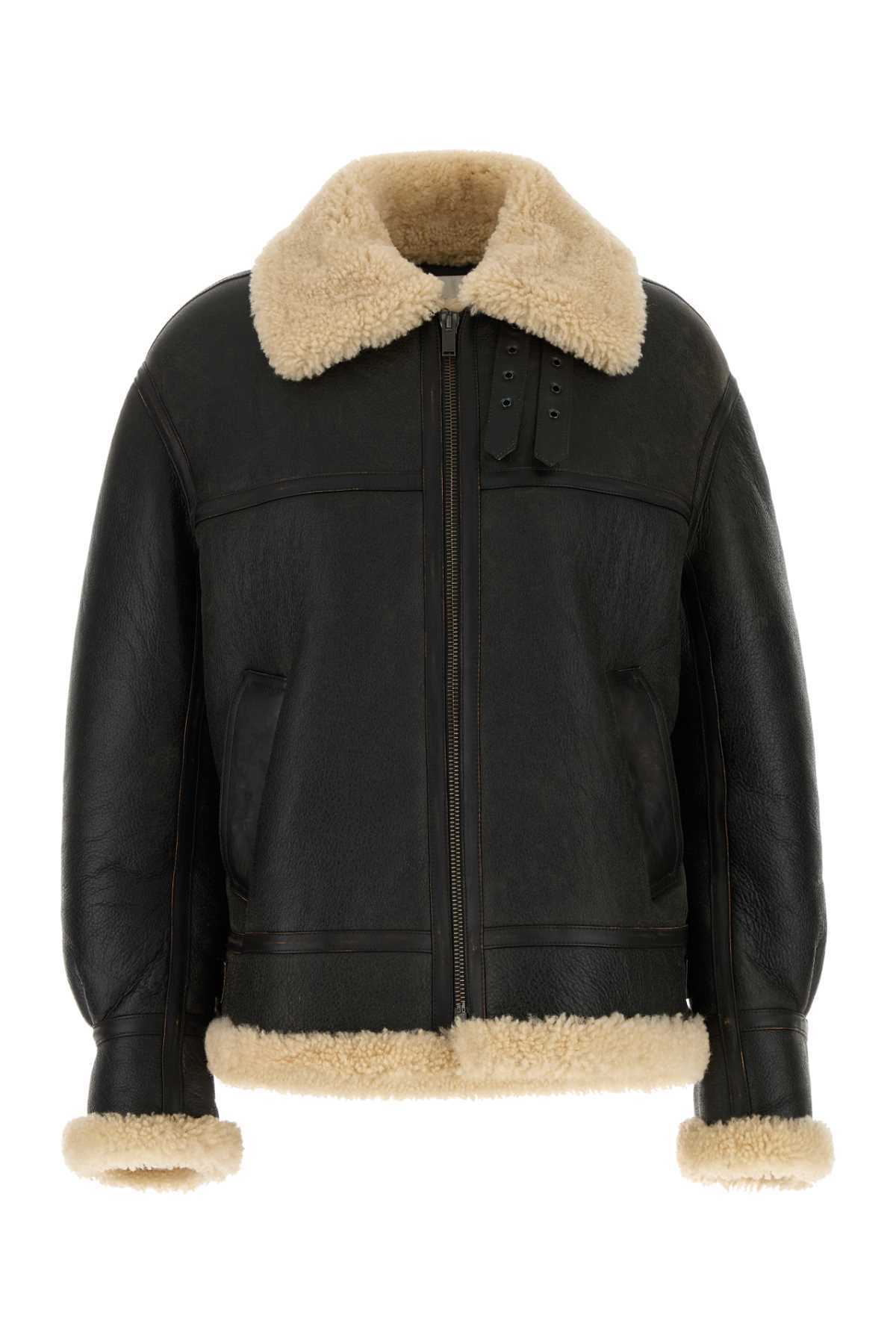 【送料&関税込】Saint Laurent Dark Brown Leather Jacket