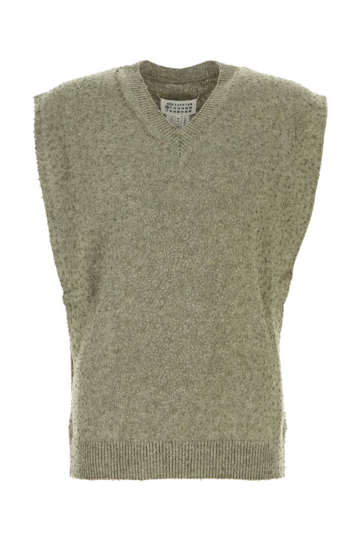 【送料&関税込】Maison Margiela Sage Green Wool Blend Vest
