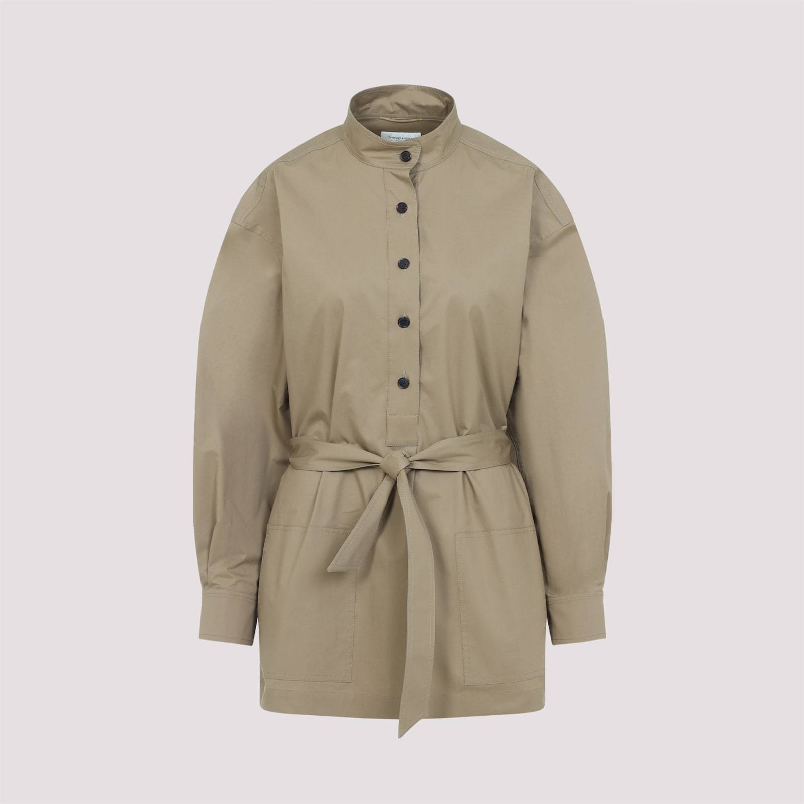 【送料&関税込】Saint Laurent Camel Poplin Blouse