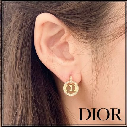 DIOR | Clair D Lune ピアス メタル & クリスタル