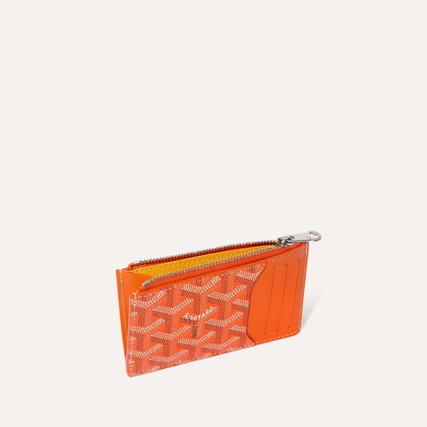 GOYARD ブルボン カードケース フラグメントケース メンズOK ゴヤール“杉綾模様”の「ブルボンカードホルダー」マチ付きジップ