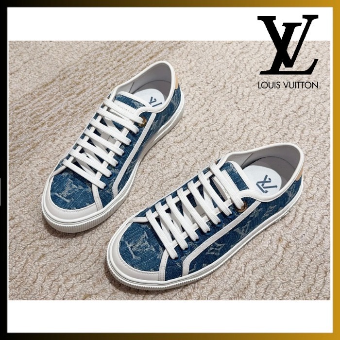 【上品デニム /ブルー】Louis Vuitton スニーカー ラグーン