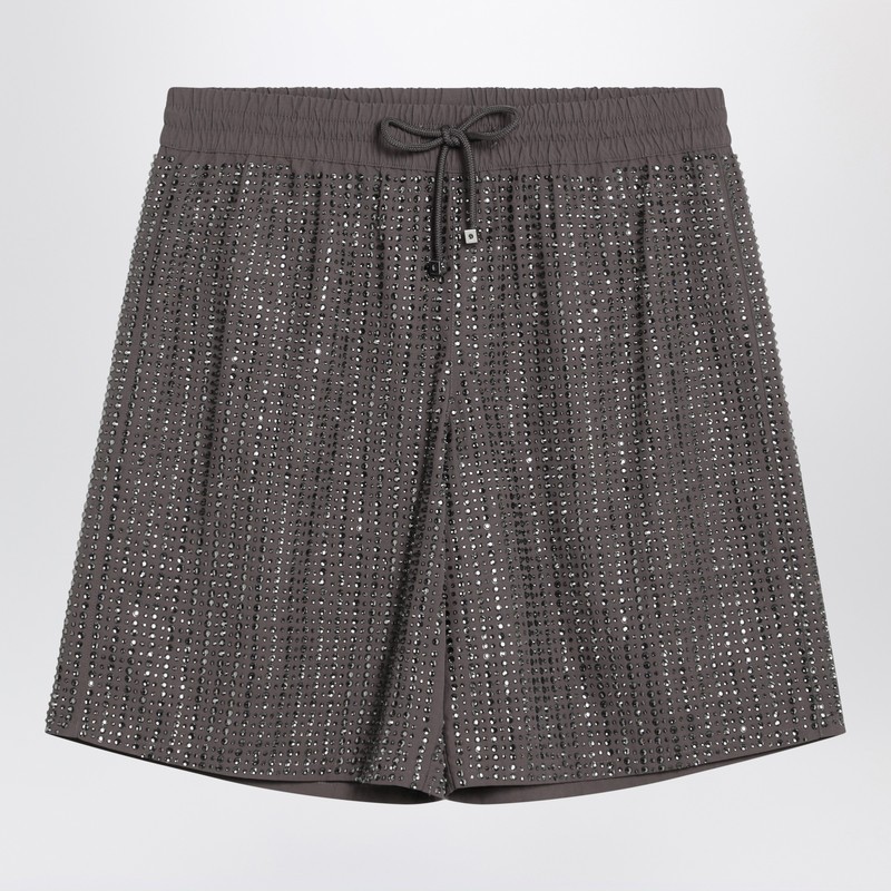 水着・ビーチグッズその他 Venuja Grey bermuda shorts with crystals