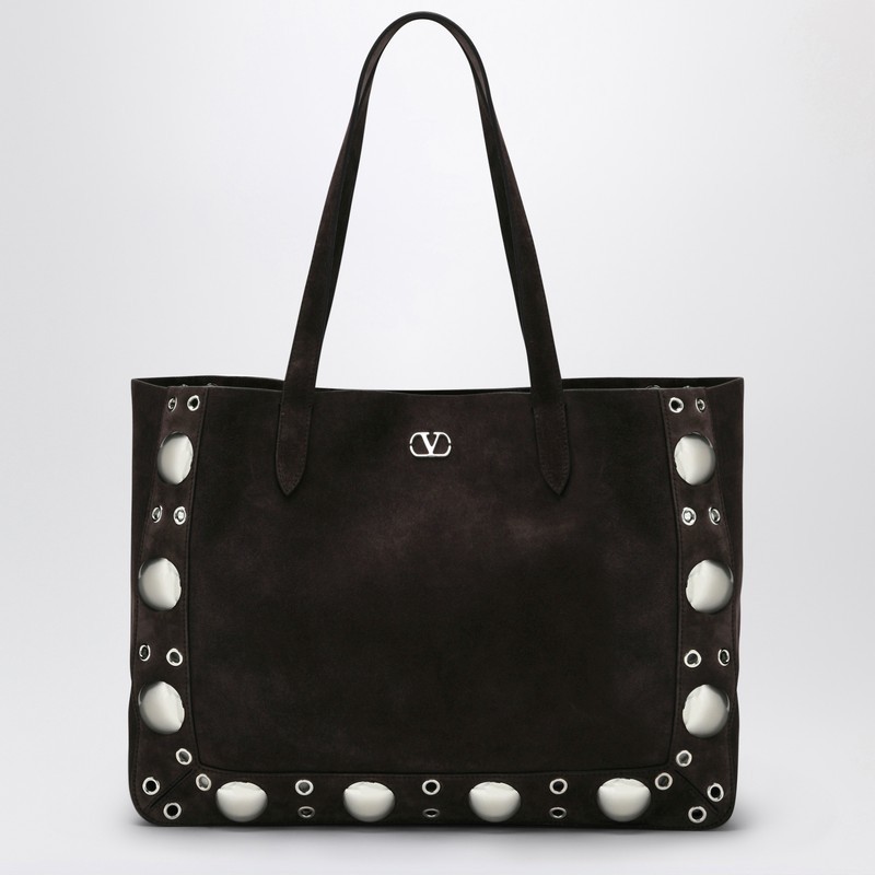 トートバッグ Valentino Garavani Medium Nellcote Tote in Brown Suede