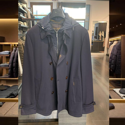 直営店☆MOORER☆オシャレ♪LARKIN JK ダブルブレストピーコート