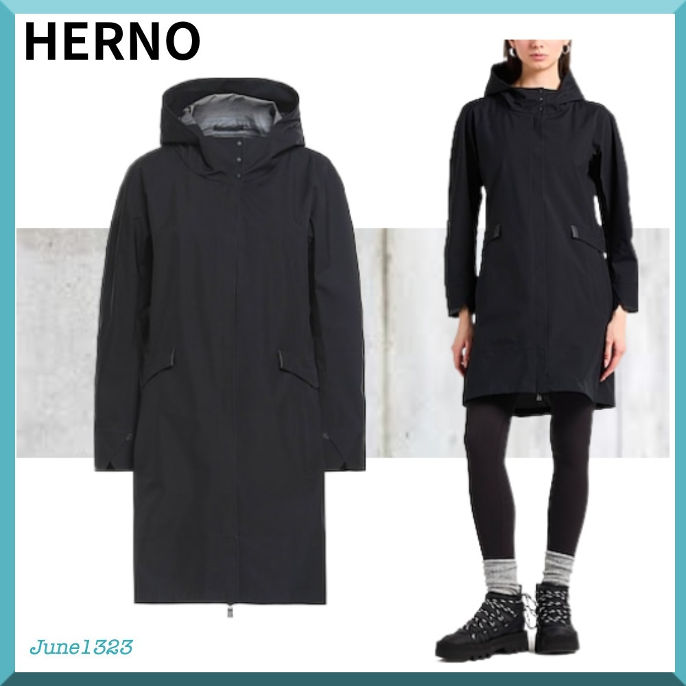 国内配送【HERNO】ナイロン モッズコート
