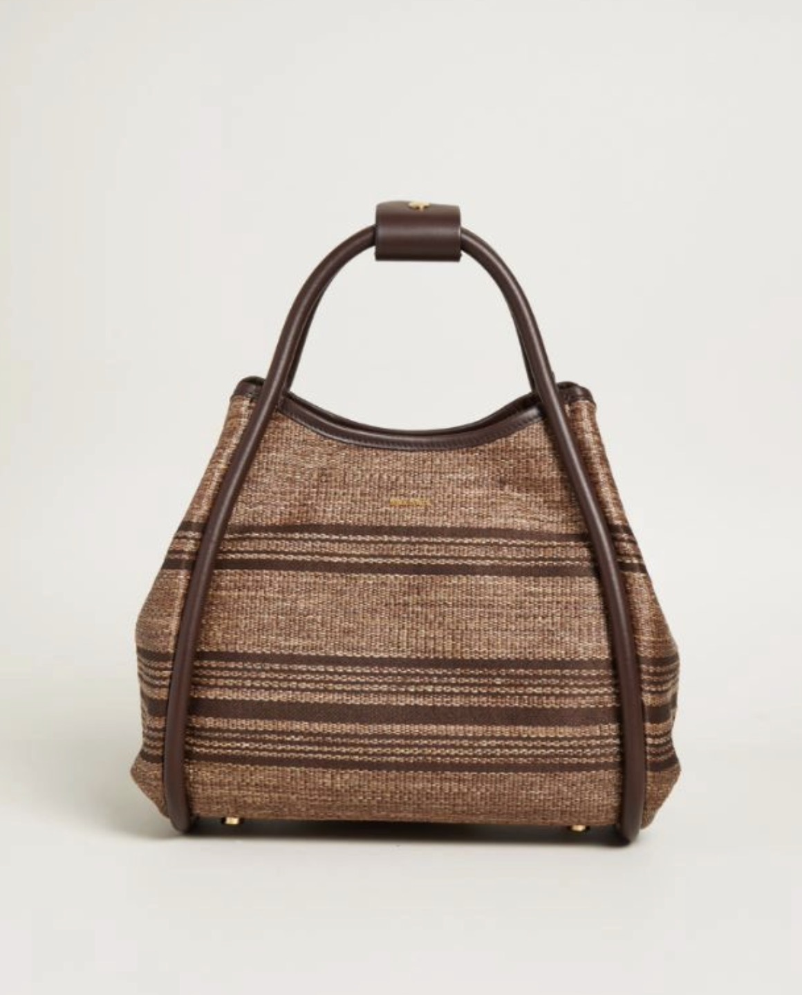 アウトレット★MaxMara ストローミディアムバッグ MARINESTRIPES