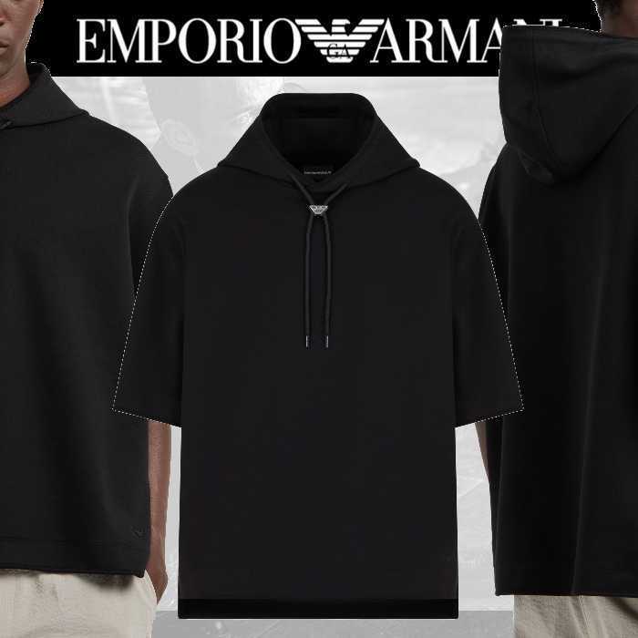 Emporio Armani◆オーバー ジャージーフードスウェットシャツ