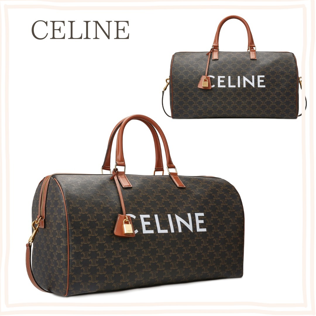 【旅の必需品♪】CELINE★ボストンバッグ ラージサイズ ロゴ入り
