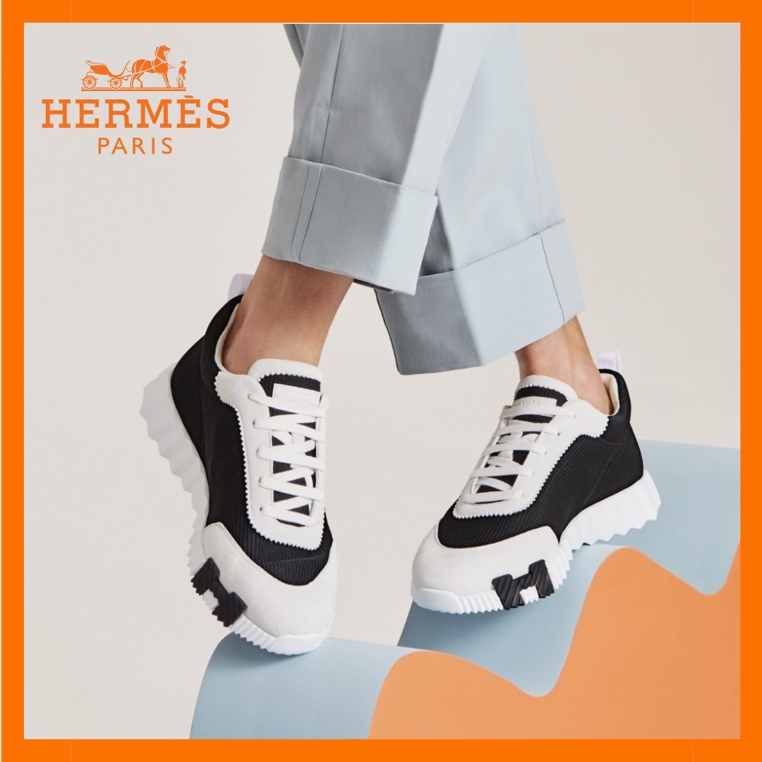【人のカジュアルスタイル＊】HERMES スニーカー バウンシング