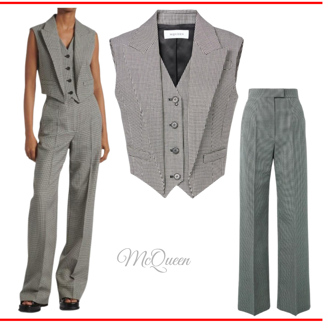 ☆McQUEEN☆ ハウンドトゥースベスト×パンツ・2点セット♪