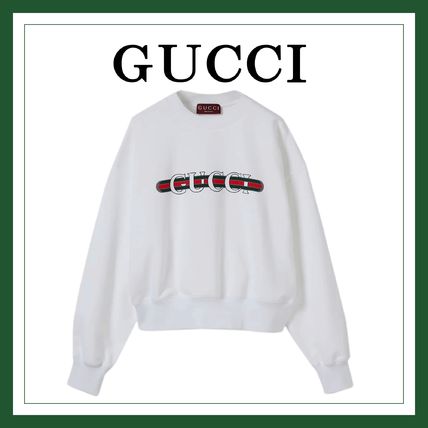 【関税込】人気◆GUCCI グッチ◆ロゴ コットン スウェットシャツ コットン GUCCI(グッチ) スウェット・トレーナー(メンズ) - 海外