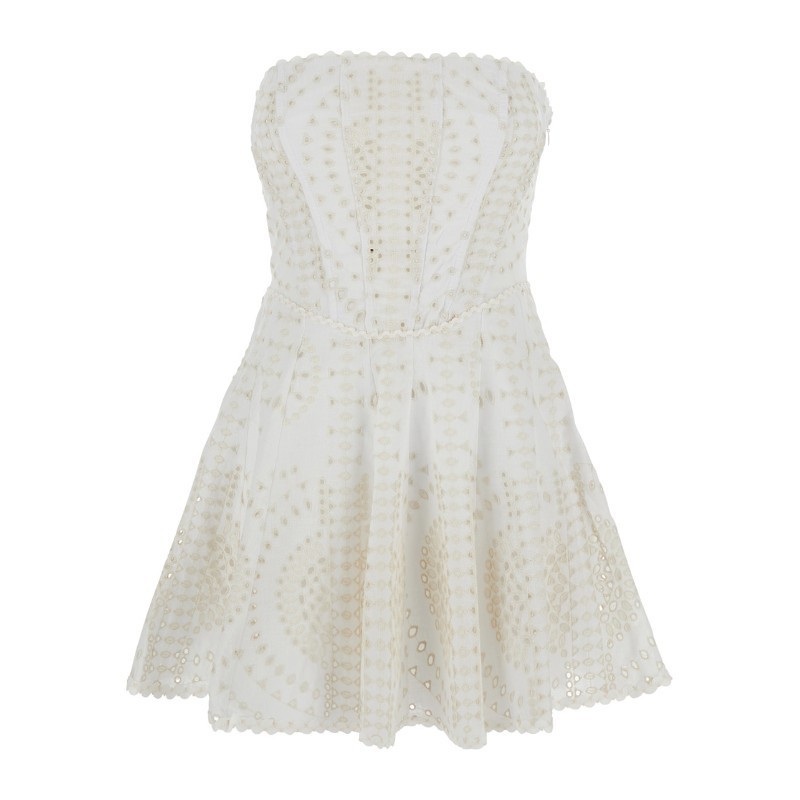 ワンピース Charo Ruiz SS25 Short Dress Clem (254601 IVORYNELUM)