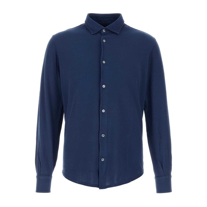 Tシャツ・カットソー Fedeli SS25 Blue oxford shirt (8UEF0131 85)
