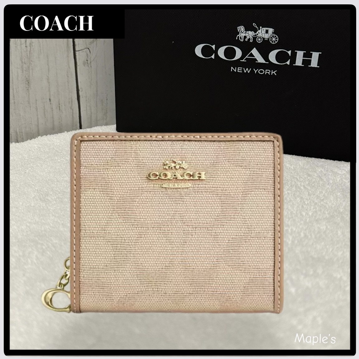 【COACH】スナップ ウォレット・Signature Canvas