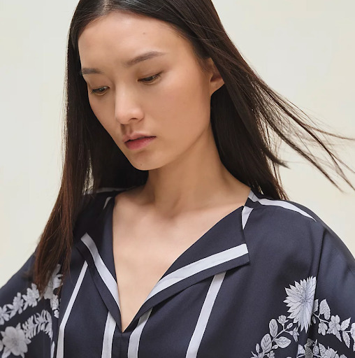 《上品♡》HERMES Brides de Gala en Fleurs カフタン