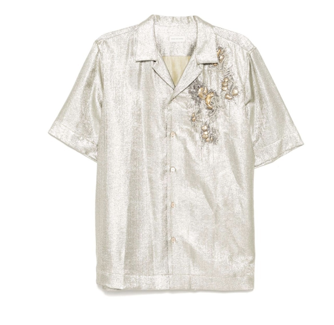 25SS 主役アイテム《DRIES VAN NOTEN》シルバー刺繍シャツ