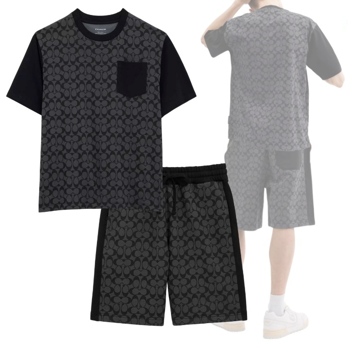 【 COACH 】 シグネチャー T シャツ & ショーツ