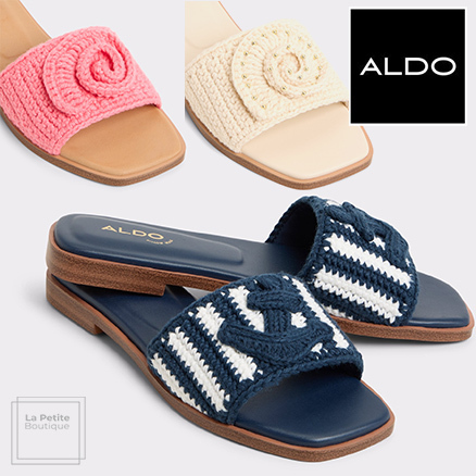 【ALDO】ナチュラル ニット素材☆Sabbia☆スライド サンダル