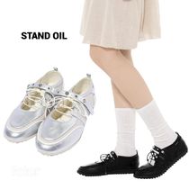 韓国人気【STAND OIL】Stud Lace up Sneakers 全3色