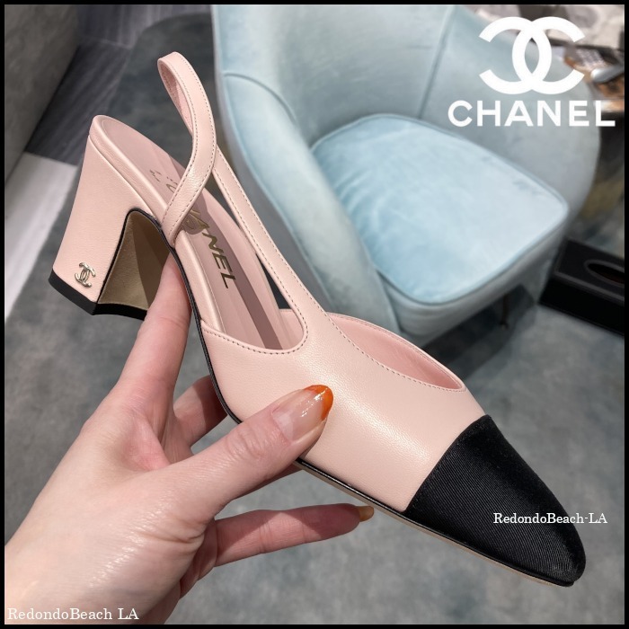 【淡い桜風ピンクが可愛い】CHANEL★スリングバック★25春夏限定