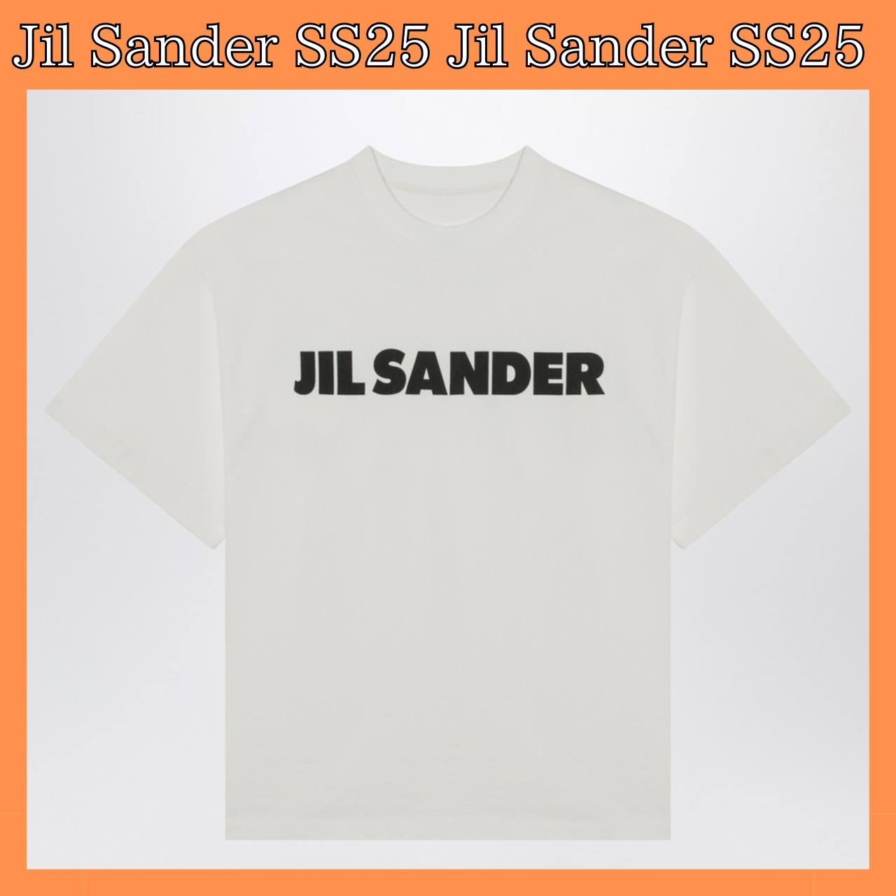 ジル・サンダー ロゴ入りホワイトワイドTシャツ 25SS