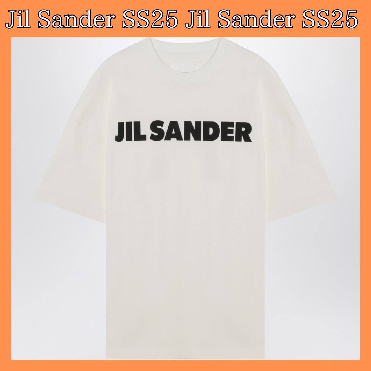 ジル・サンダー ロゴ入りホワイトワイドTシャツ 25SS