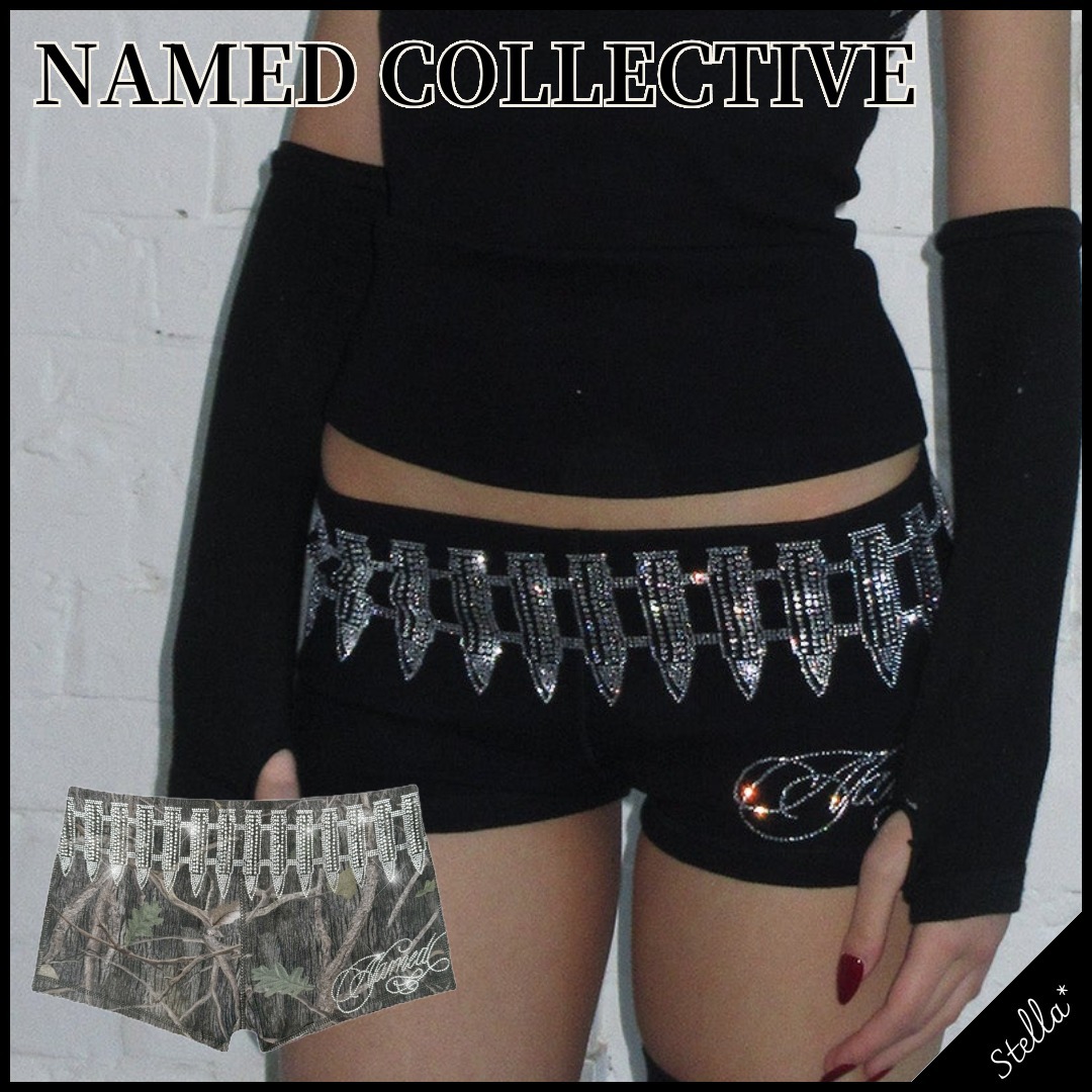 注目■NAMED COLLECTIVE■ラインストーンホットパンツショーツ