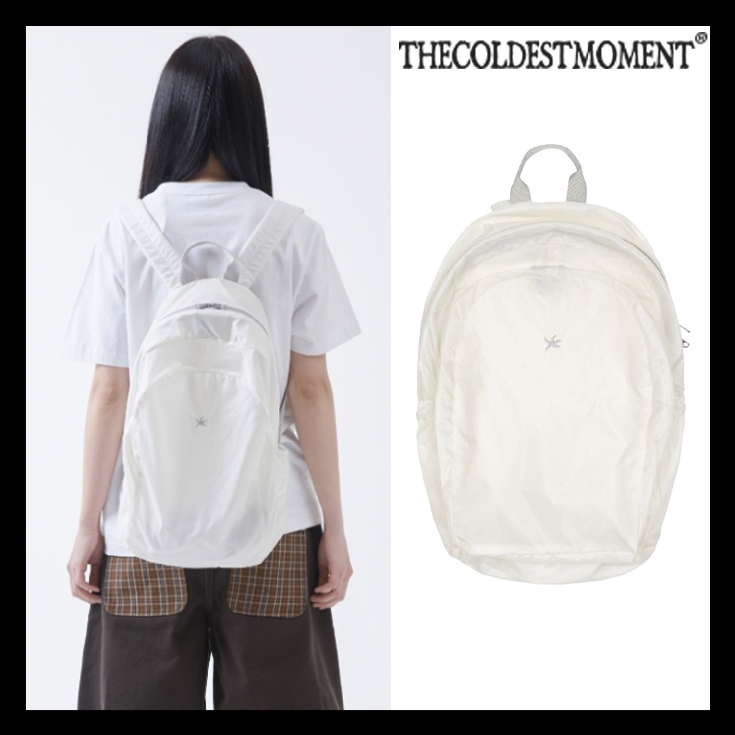 【THE COLDEST MOMENT】TCM mini logo packable backpack