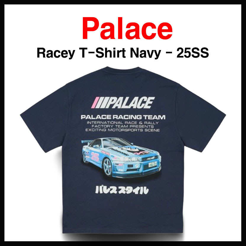 人気 ☆PALACE☆ RACEY T-SHIRT NAVY - 25SS