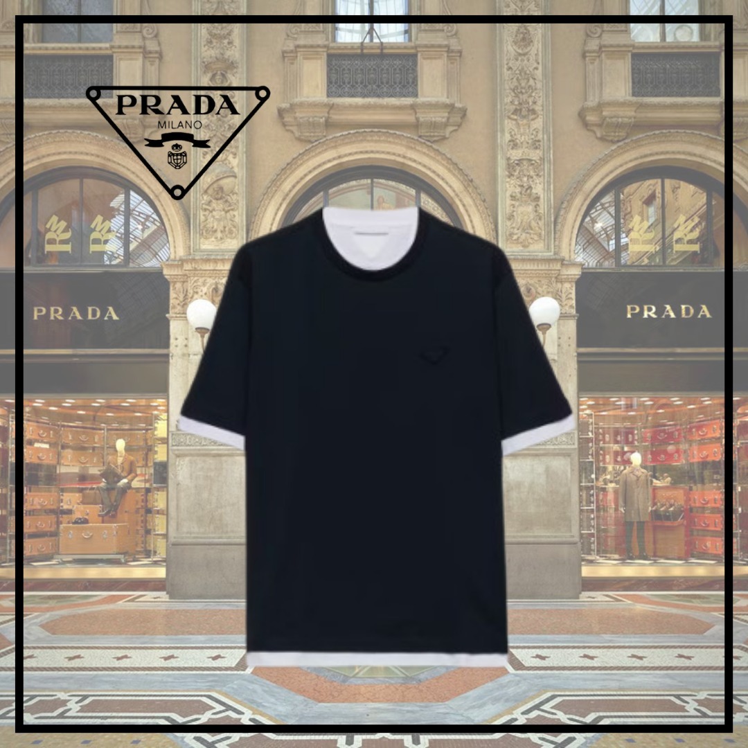【PRADA】コットン Tシャツ★ネイビー★XXS