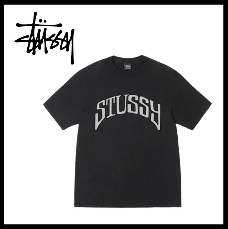 ★関税込★Stussy★Stussy Pigment Dyed Arched T-shirt★Black