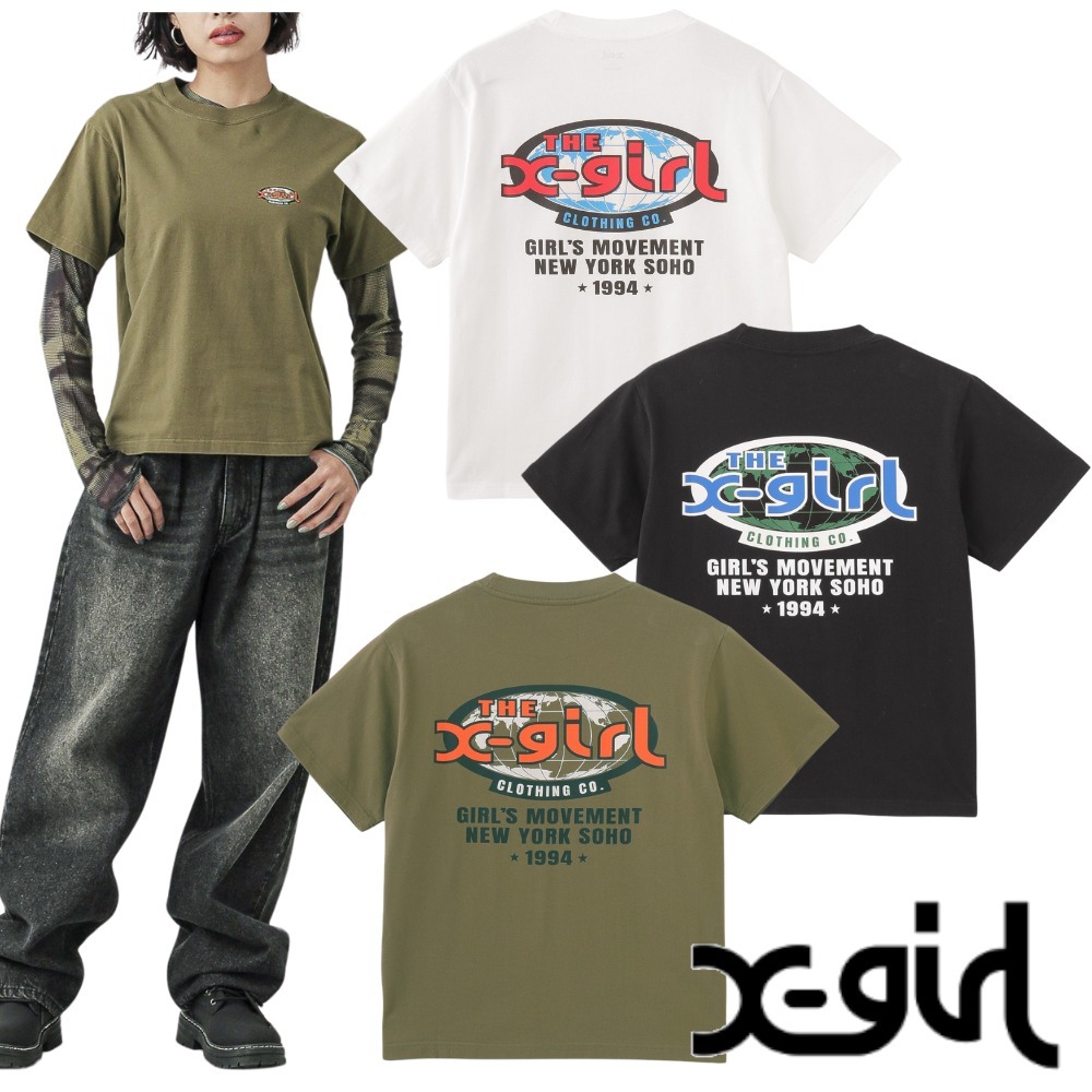 すぐ届く☆X-girl Tシャツ コットン シンプルなデザイン☆