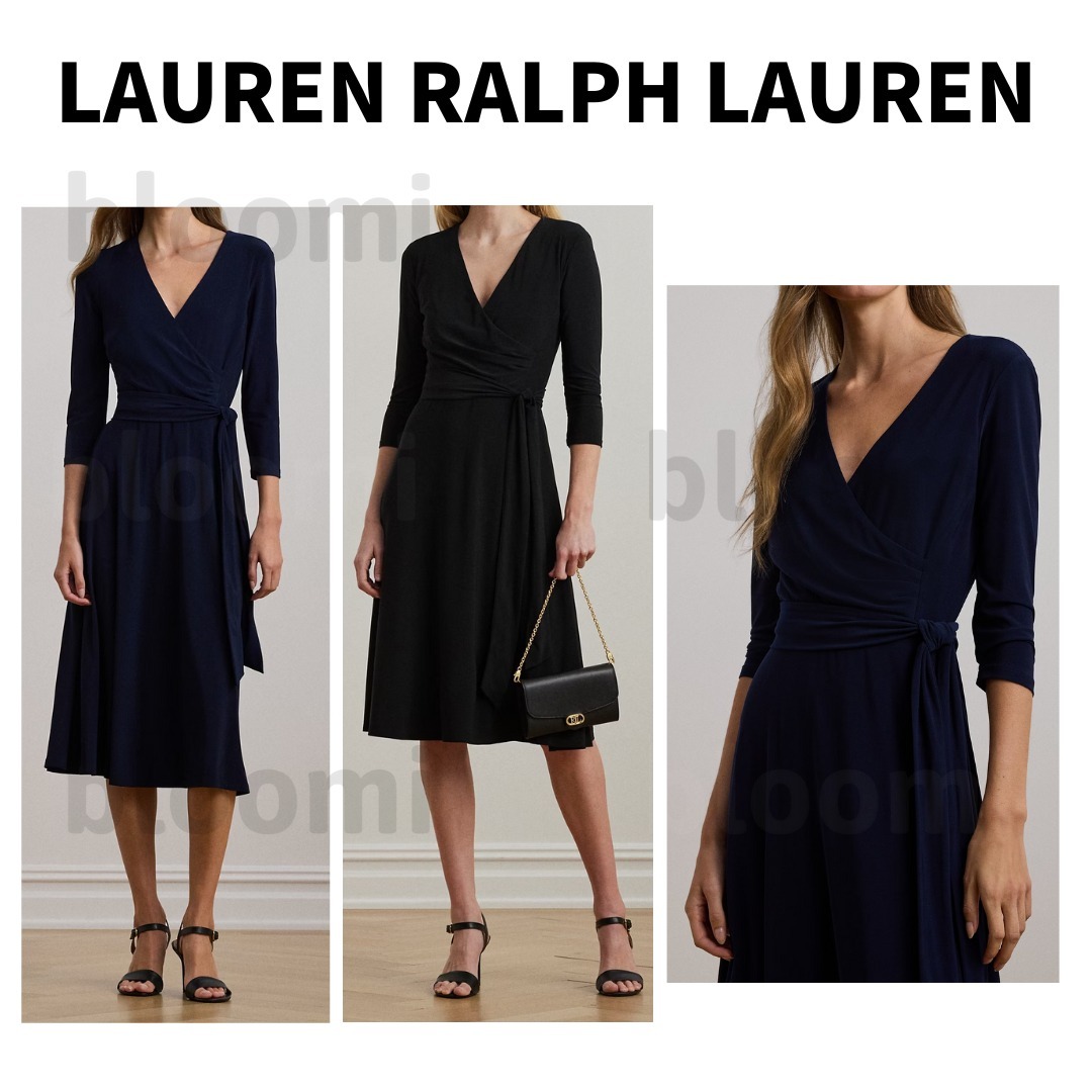 【Ralph Lauren】ローレン サープリス ジャージー ドレス