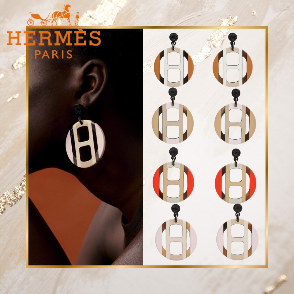 【コーデのアクセントに】HERMES イヤリング Hエキップ