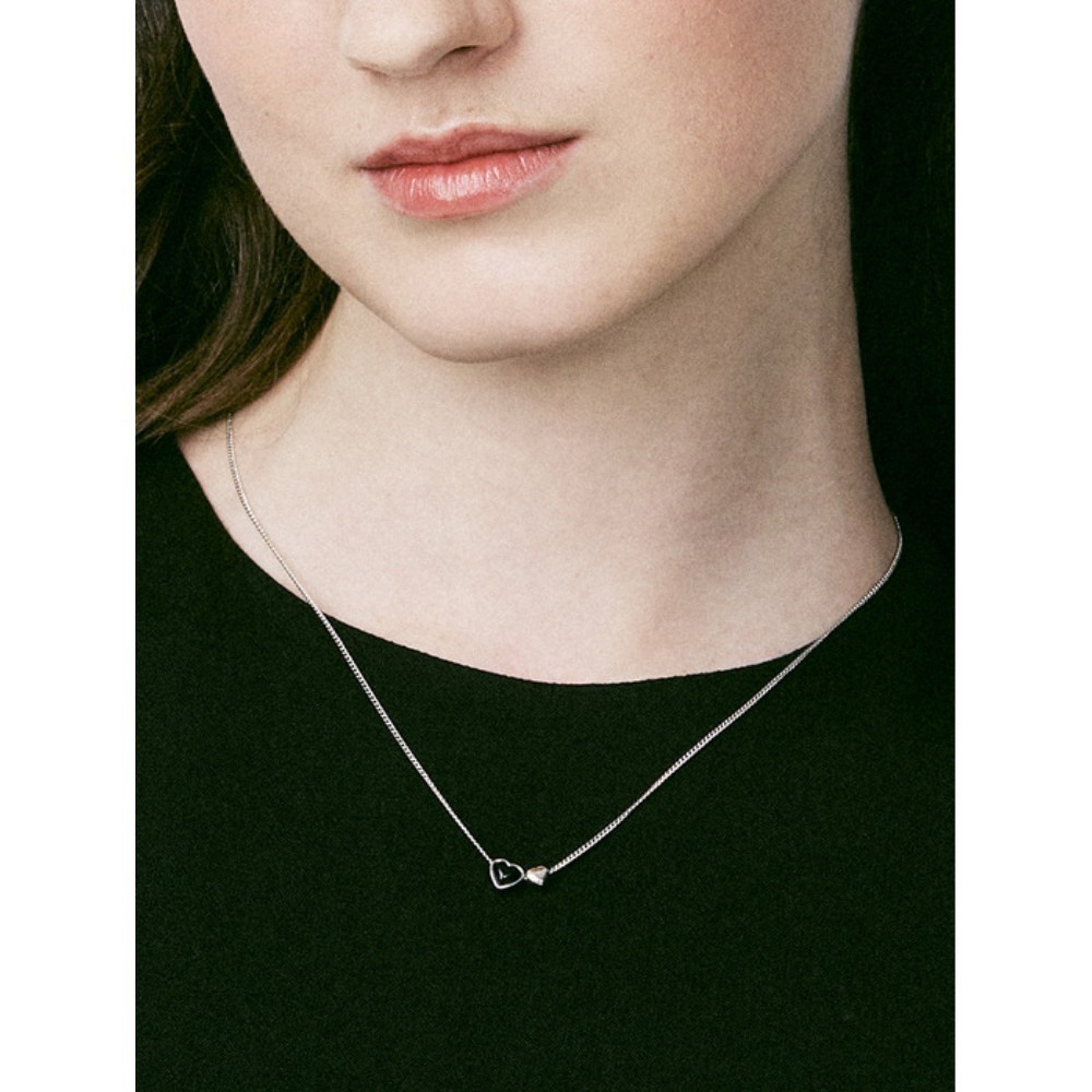 ★VINTAGE HOLLYWOOD★ Petit Two Heart Necklace_VH249ONE003M
