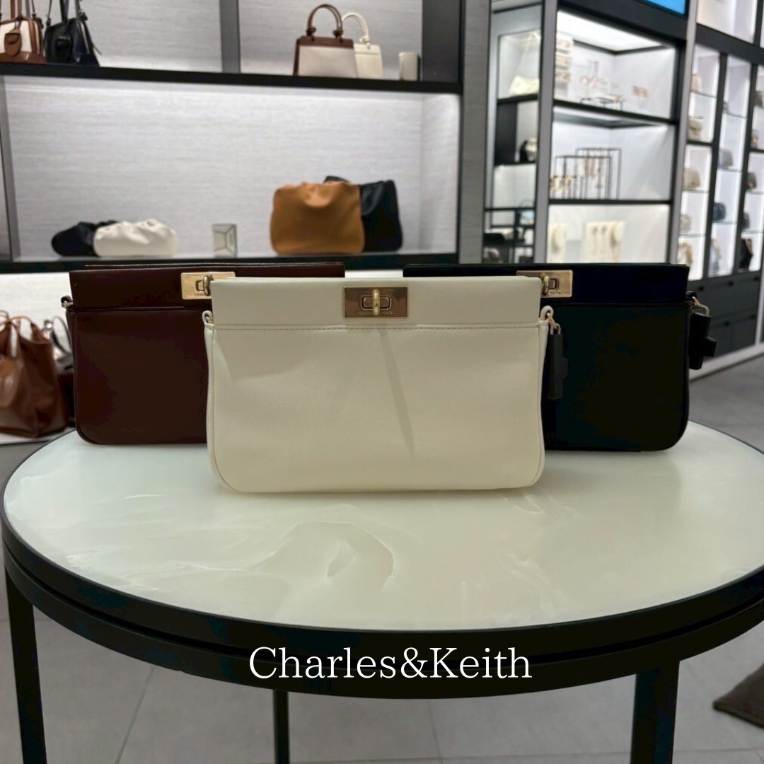 台湾 CHARLES&KEITH Lennie チェーンショルダーバッグ