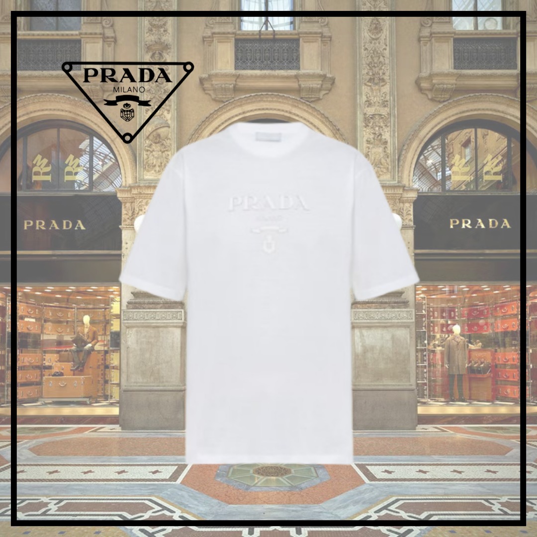 【PRADA】コットン Tシャツ★ホワイト★XLサイズ