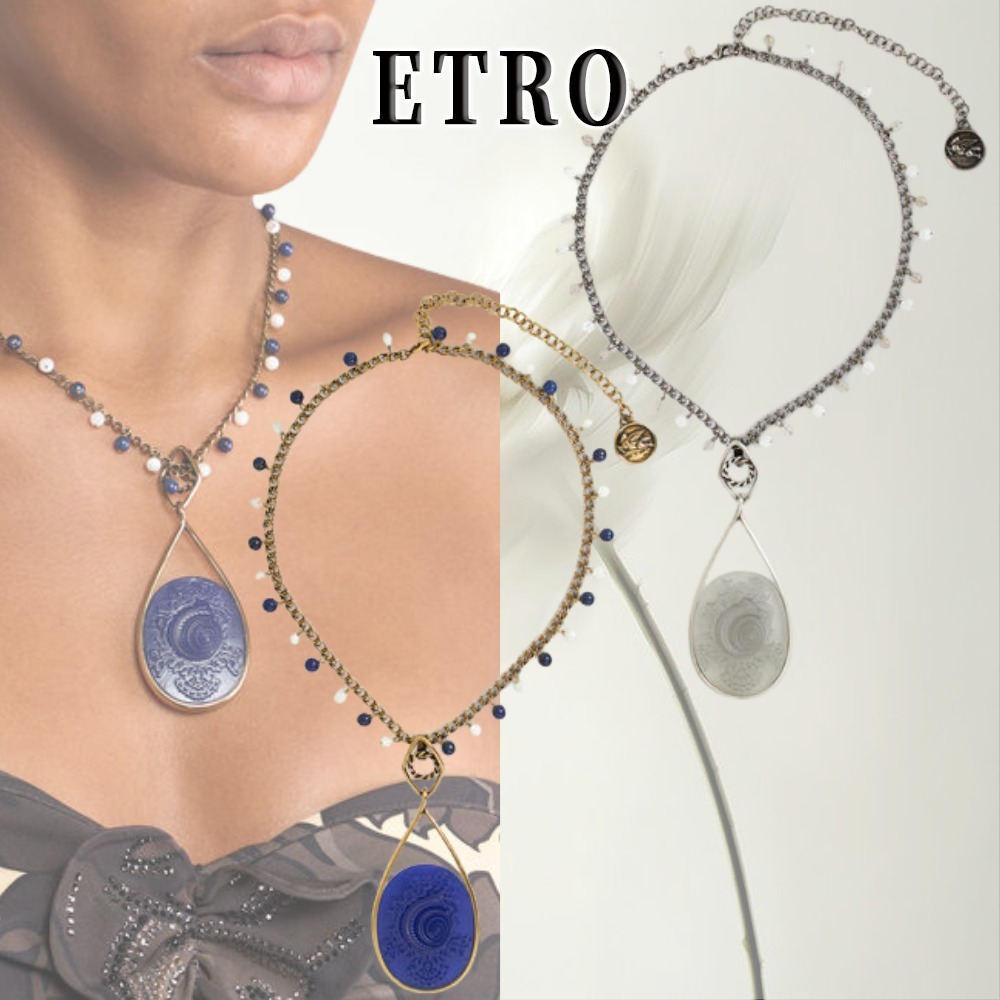 【ランウェイ】ETRO カメオペンダント付きネックレス