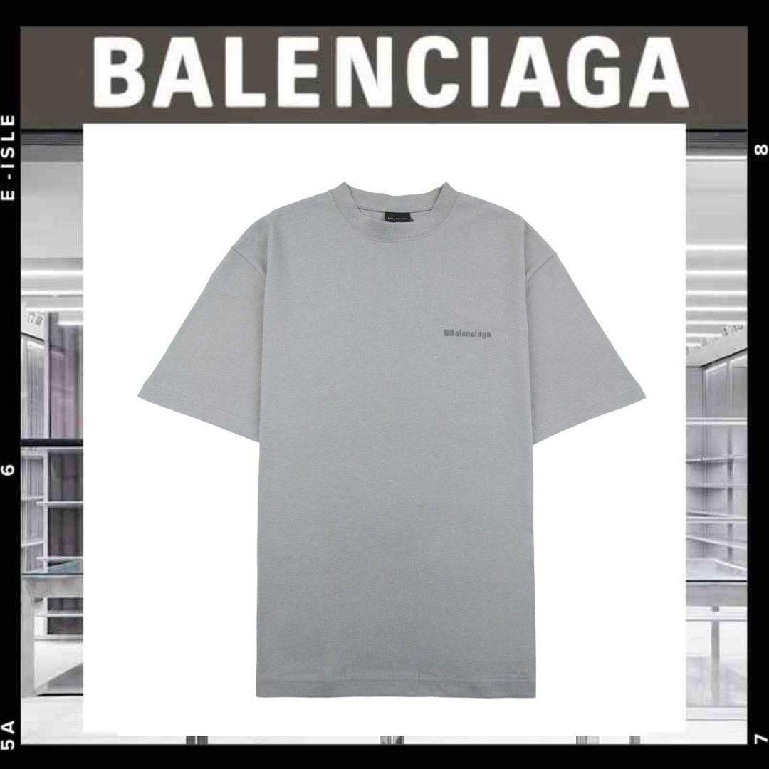 希少【BALENCIAGA】バレンシアガ BB 刺繍胸ロゴ Tシャツ