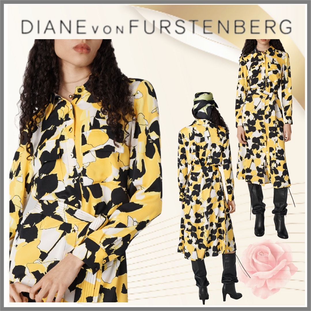 【DIANE von FURSTENBERG】マヤ シルク シャツドレス