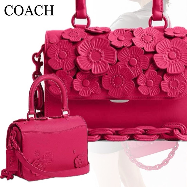 すぐ届く*COACH*ローグ トップ ハンドル バッグ・ティー ローズ